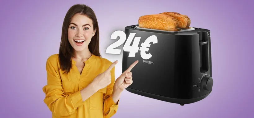Tostapane Philips con doppia fessura e 8 impostazioni a soli 24€