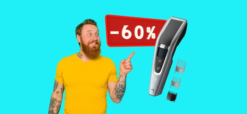 Philips S 5000: tagliacapelli e regolabarba in SCONTO del 60%