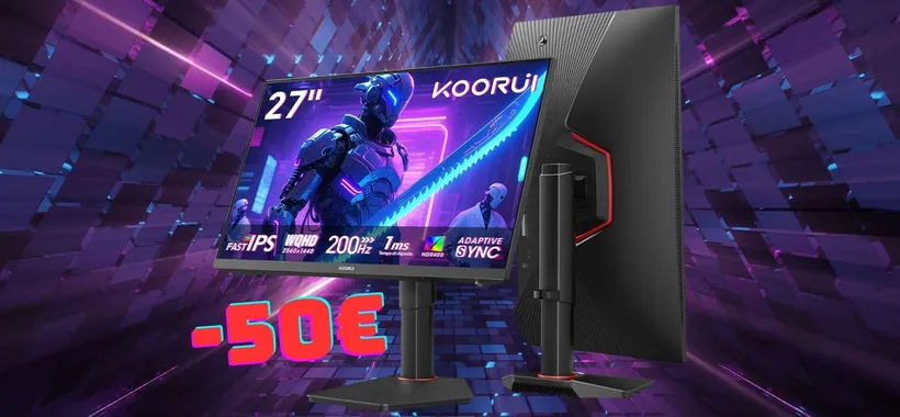 Monitor da gaming KOORUI QHD da 27" con pannello IPS e risposta di 1ms (-50€)