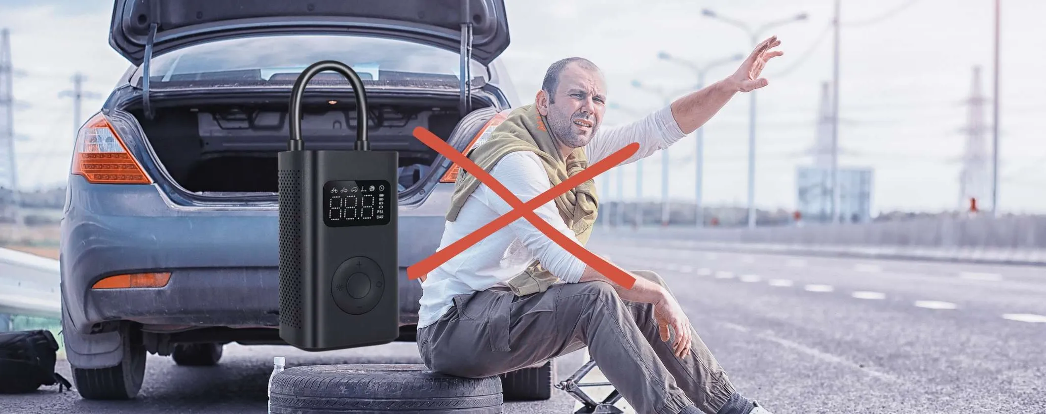 OFFERTA Compressore Elettrico Portatile Xiaomi: mai più gomme sgonfie