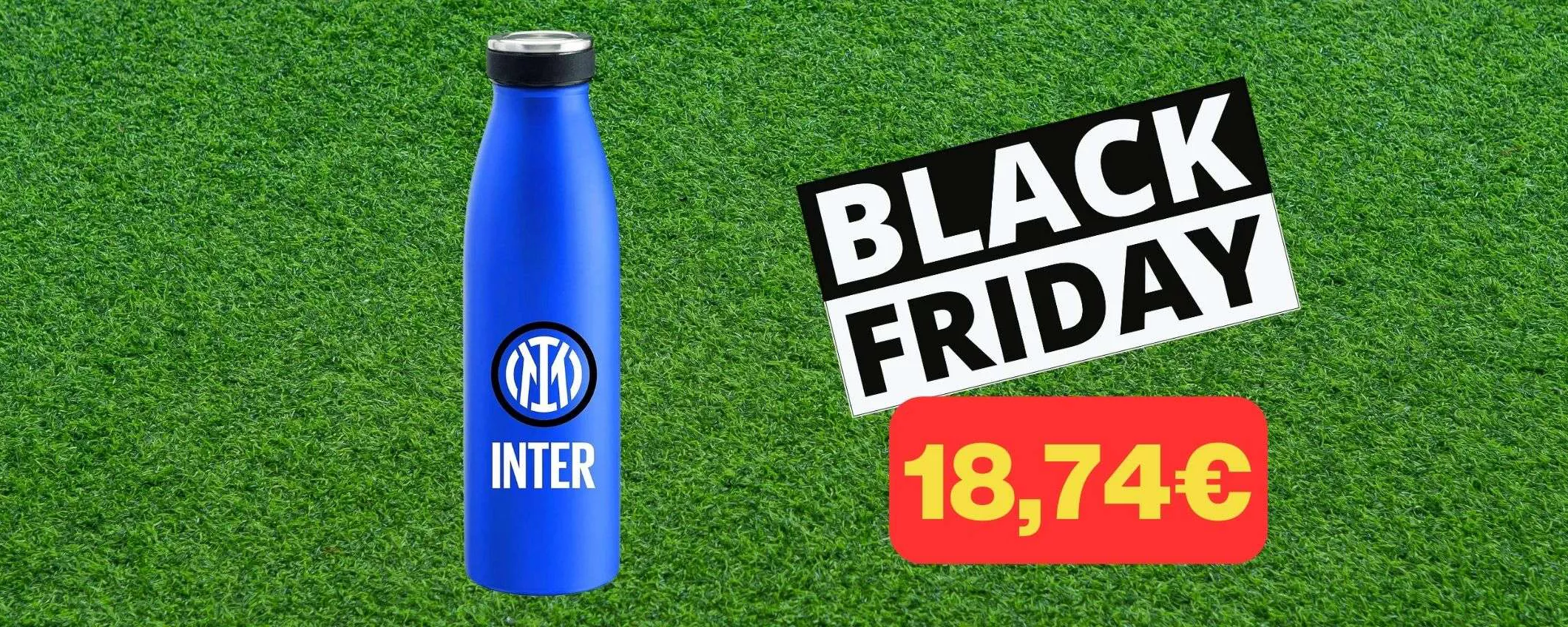 Borraccia termica per il vero tifoso dell'Inter in sconto Black