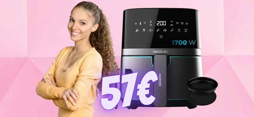 Friggitrice ad Aria da 5,5L a PREZZO ASSURDO su Amazon, solo 57€
