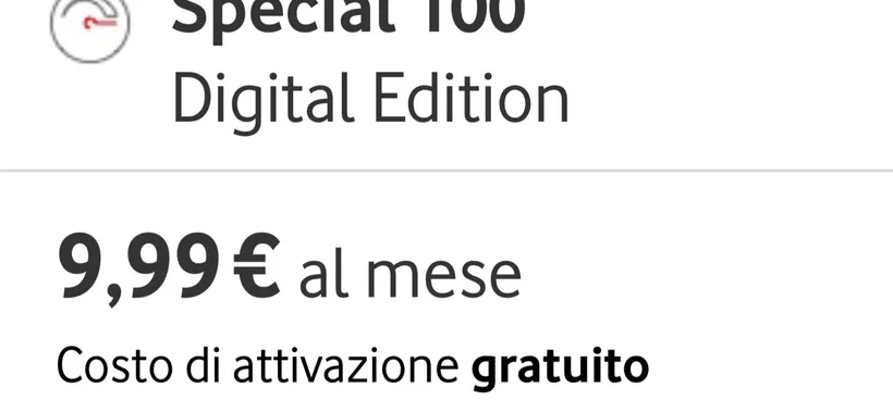 Special 100 Digital Edition: 100GB a 9,99€ al mese