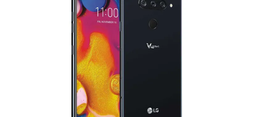LG V40 ThinQ mostrato in render stampa