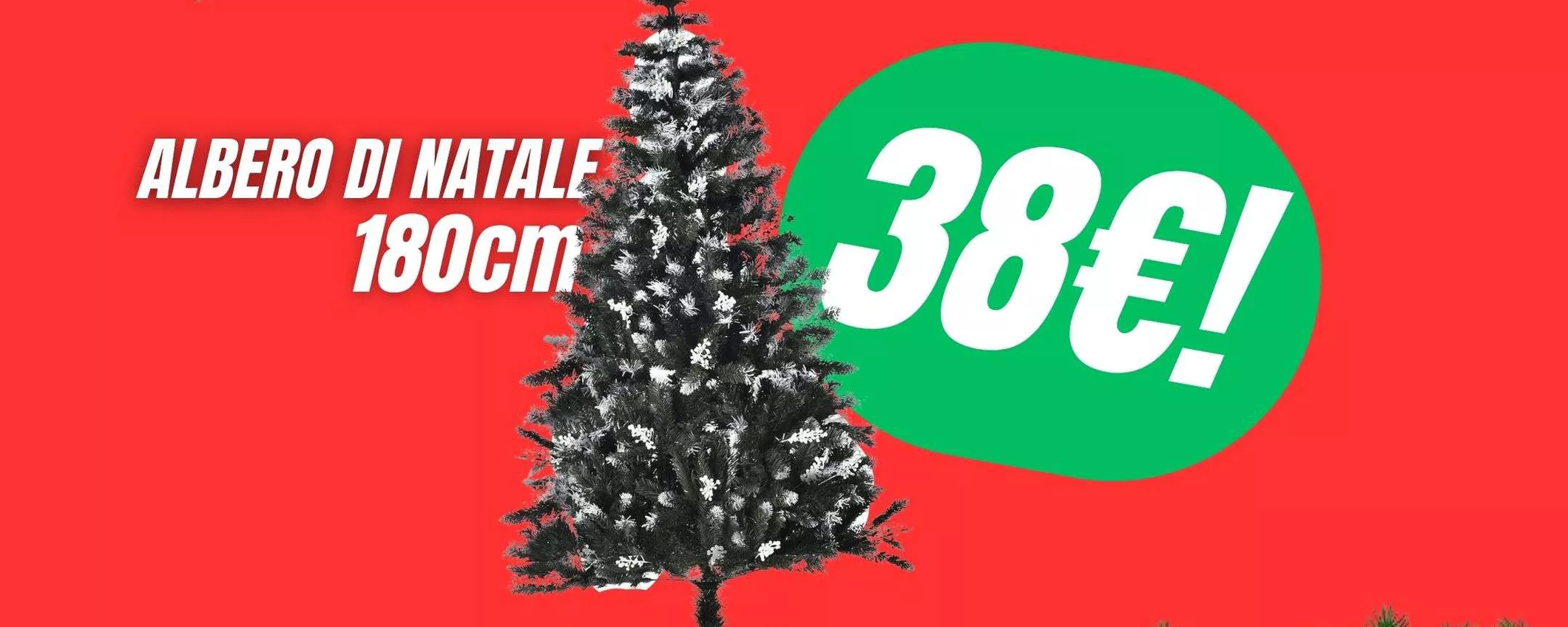 Non arrivare impreparato e acquista questo Albero di Natale (alto 180cm) a soli 38€!