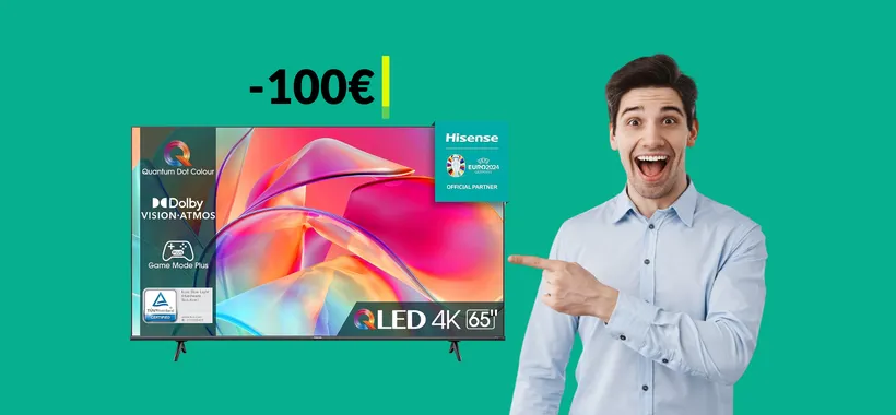 Smart TV 4K 65'' Hisense: con questa offerta puoi risparmiare 100€