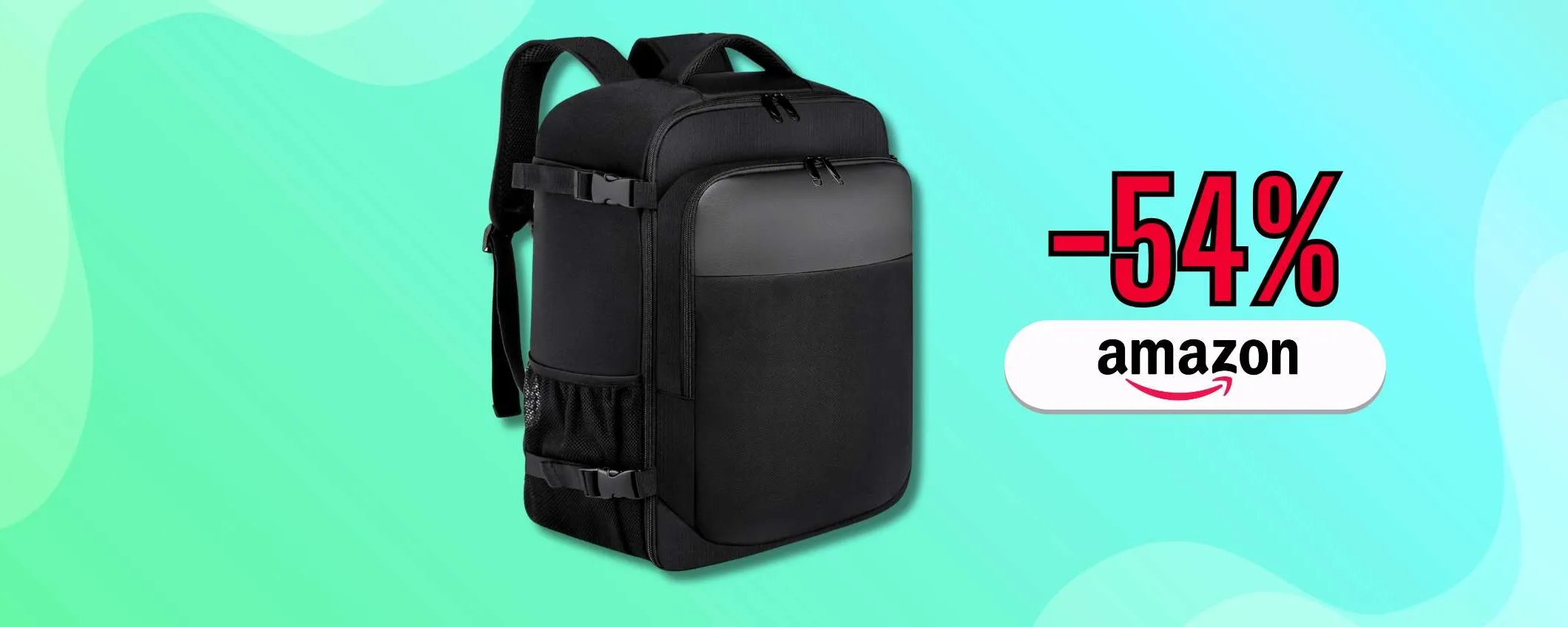 Zaino 40x20x25 è impossibile pagare penali quando voli (su Amazon ora)