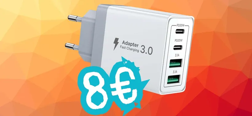 Caricatore USB velocissimo da 40W con 4 porte: ora lo vogliono tutti (8€)
