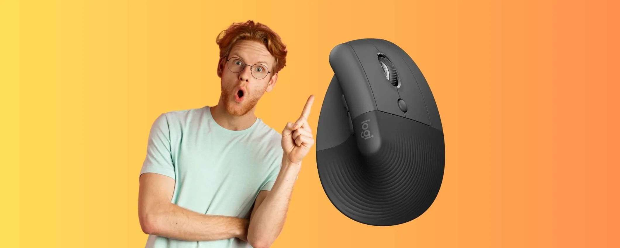 Logitech Lift: mouse wireless verticale che non ti fa provare dolore al polso