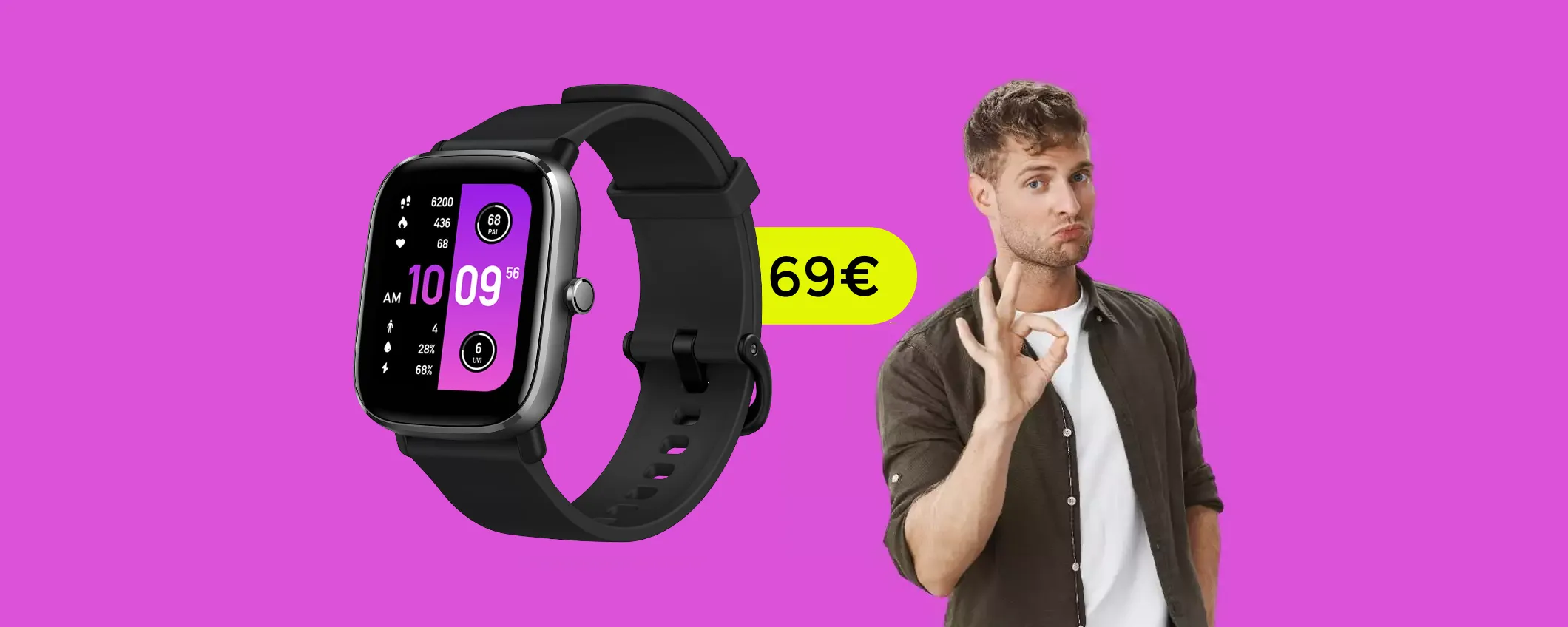 Smartwatch Amazfit: con il DOPPIO SCONTO può essere tuo a soli 69€