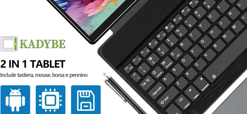 Tablet con Android 13 in offerta a 95,98€: mouse e tastiera sono in omaggio