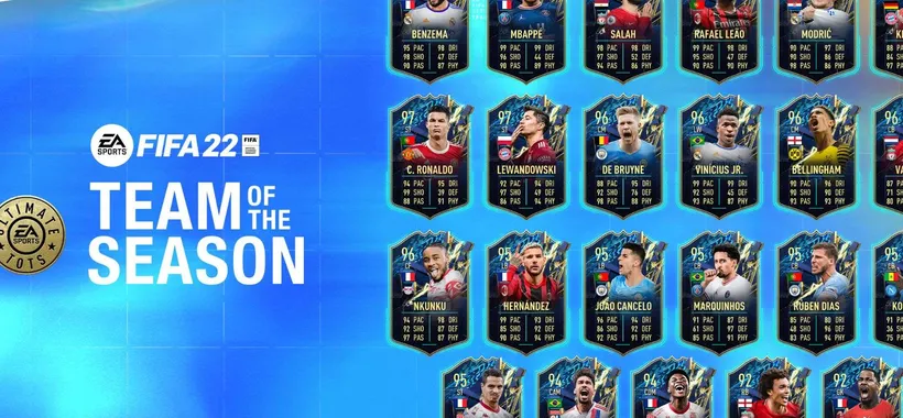 FIFA 22 TOTS Ultimate Team, svelati i migliori giocatori della stagione