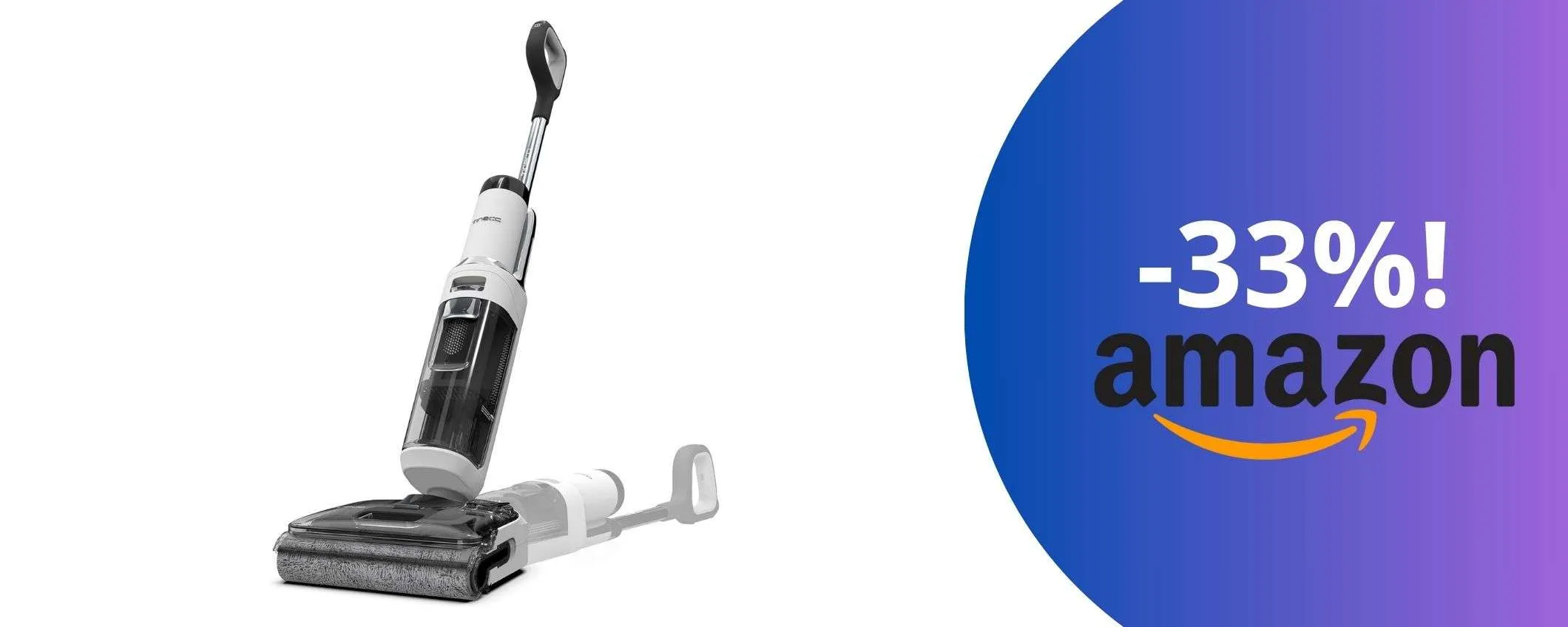 Pulizia profonda e senza sforzo: aspirapolvere 2-in-1 con autopulizia e asciugatura rapida!