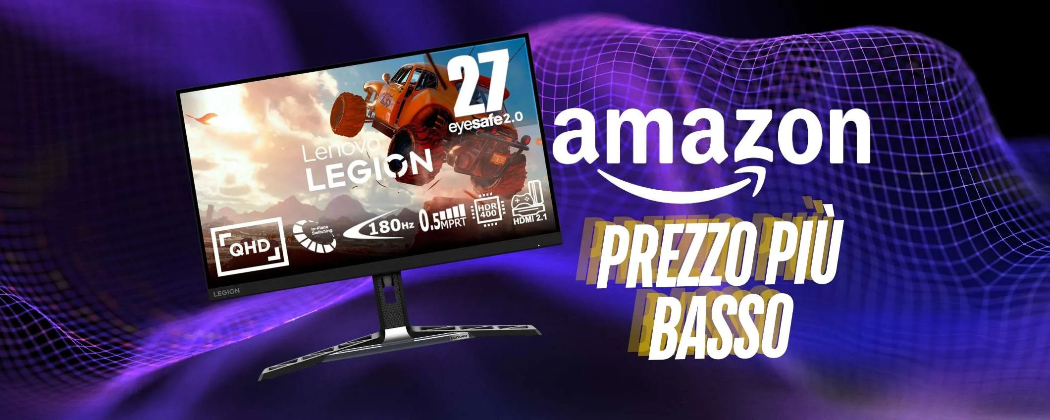Lenovo Legion R27qe: monitor gaming QHD da 27 pollici a un prezzaccio