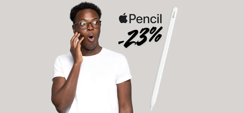 Apple Pencil di 2a generazione a PREZZO SCONVOLGENTE su Amazon (-23%)