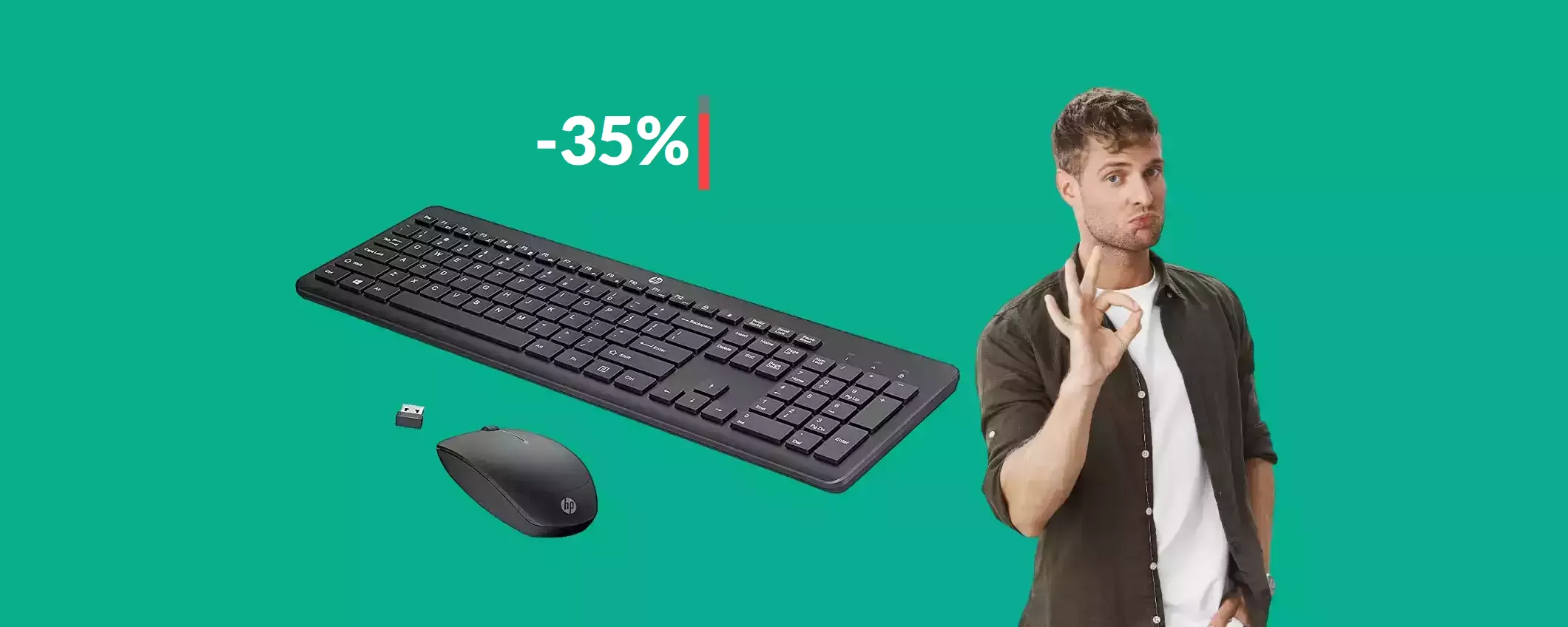 Tastiera e mouse wireless HP: con appena 25€ prendi ENTRAMBI