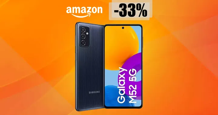 Samsung Galaxy M52 5G per pochi giorni a prezzo IRRIPETIBILE (-134€)