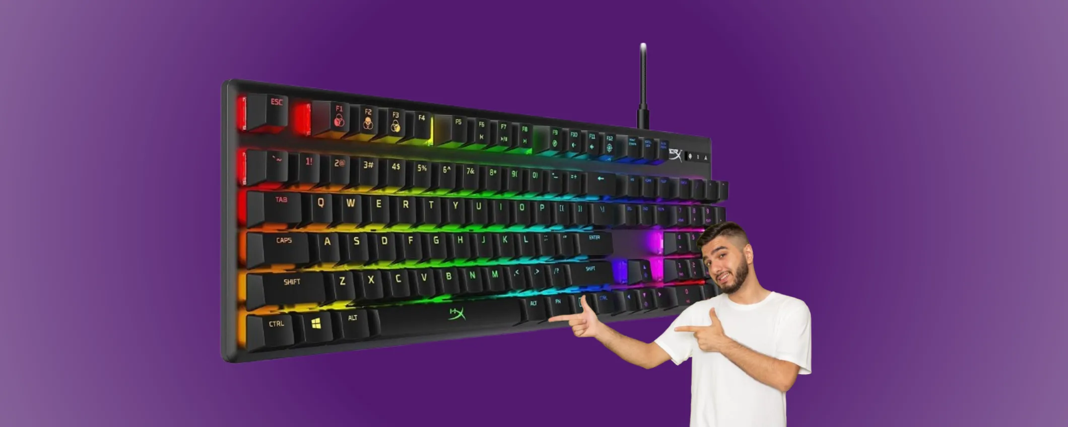 La tastiera meccanica da gaming cablata con RGB