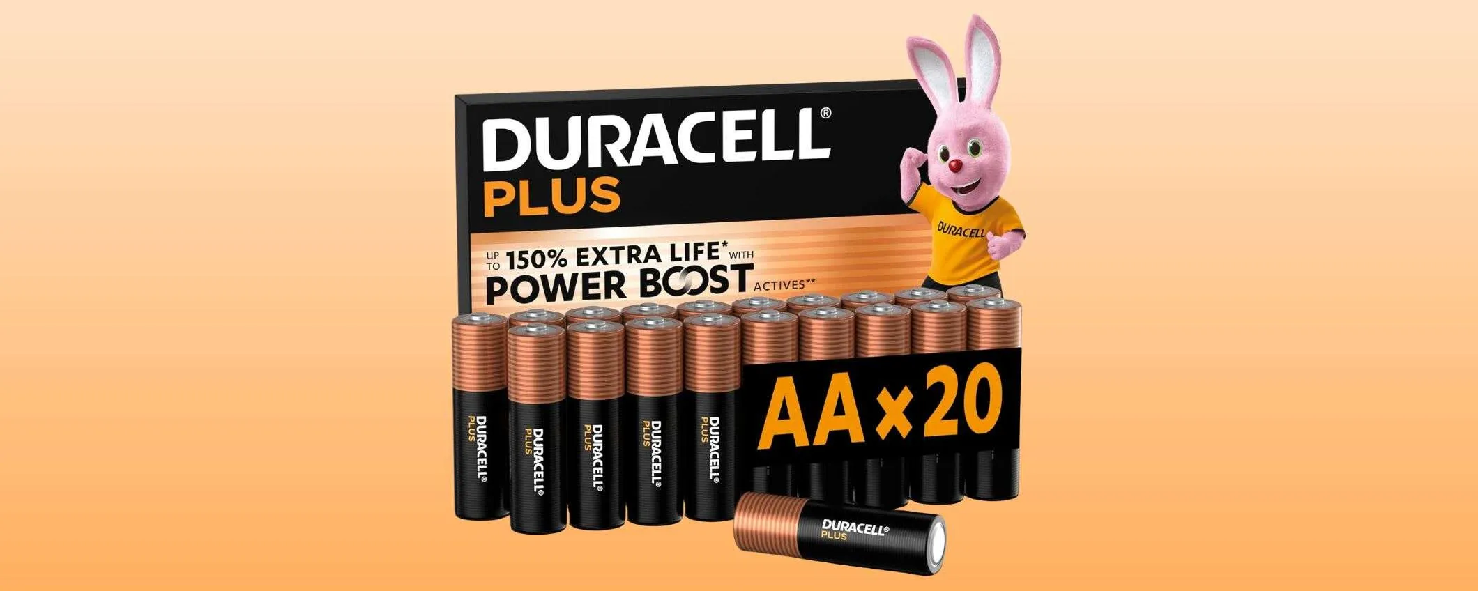 Batterie Duracell AA: confezione da 20 in PREZZO SCORTA su Amazon (-30%)