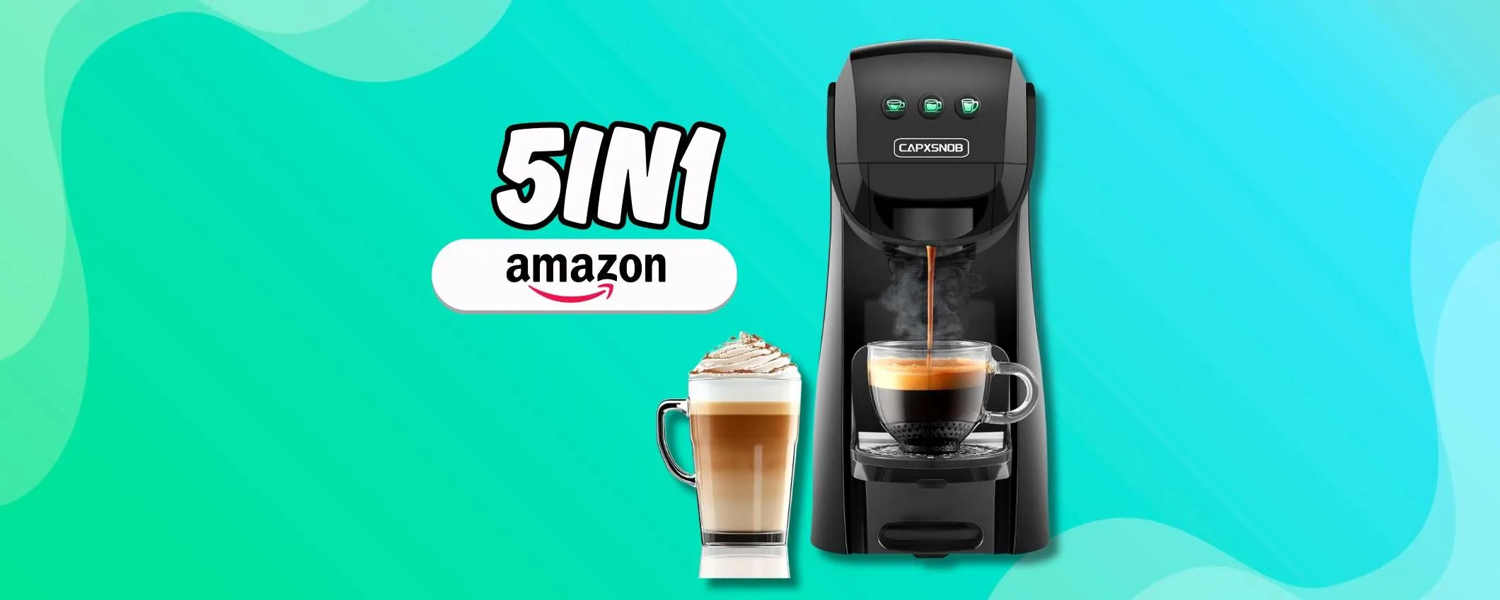 Macchinetta da caffè 5in1 è straordinaria in cucina e in ufficio (sconto)