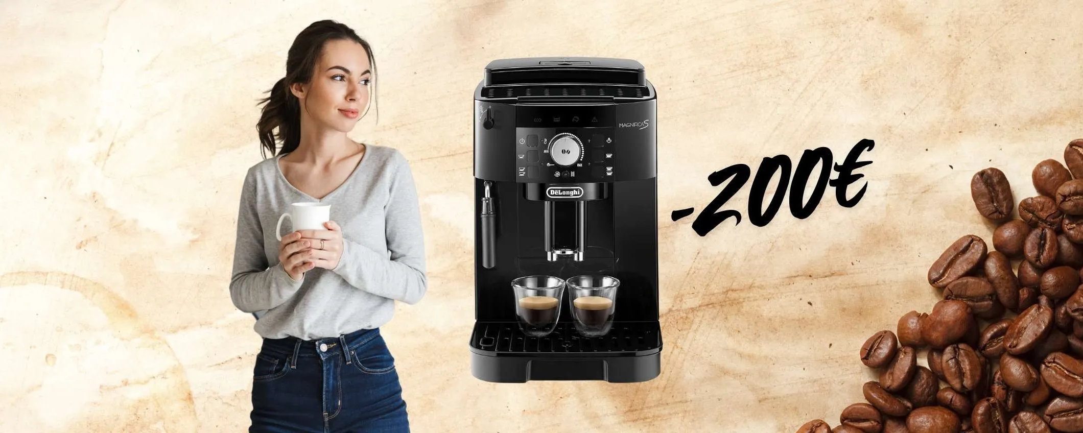 De'Longhi Perfetto Magnifica S con chicchi macinati al momento in sconto al 40%