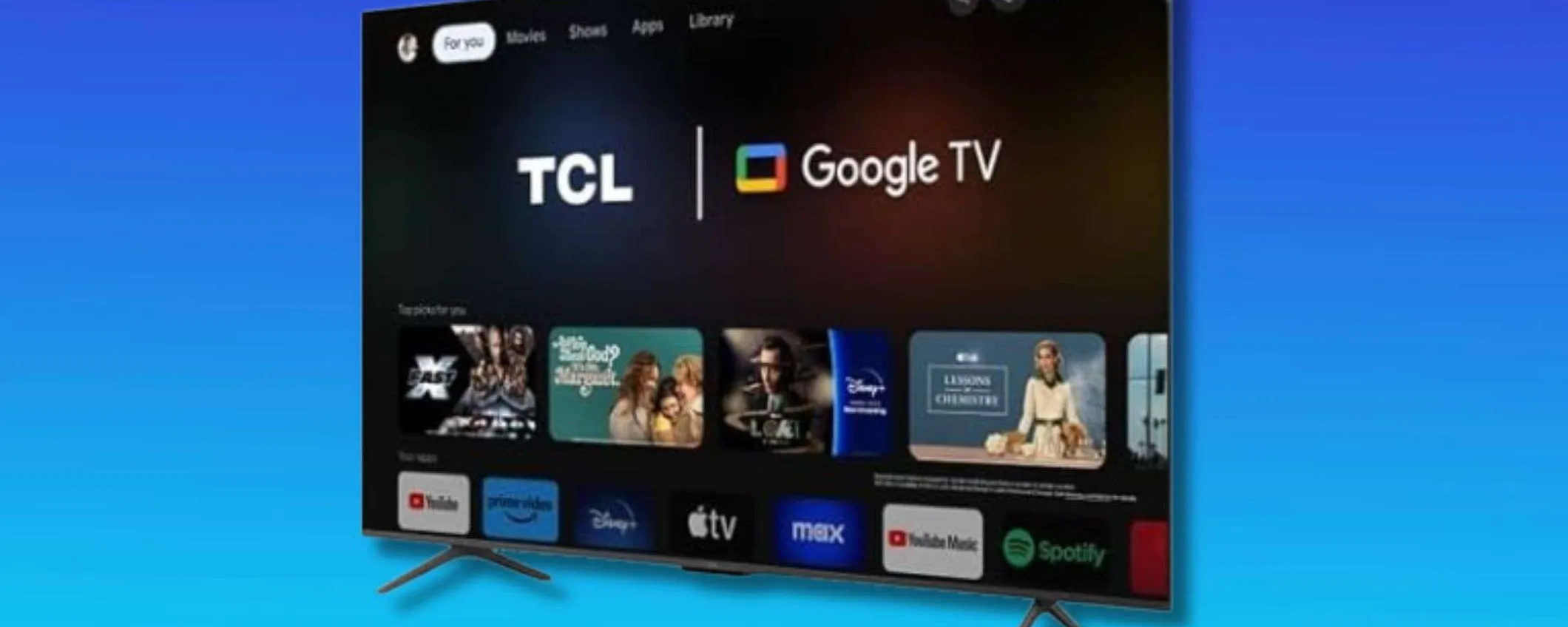 TCL TV QLED 4K da 55” in offerta: Google TV e audio ONKYO a 499€