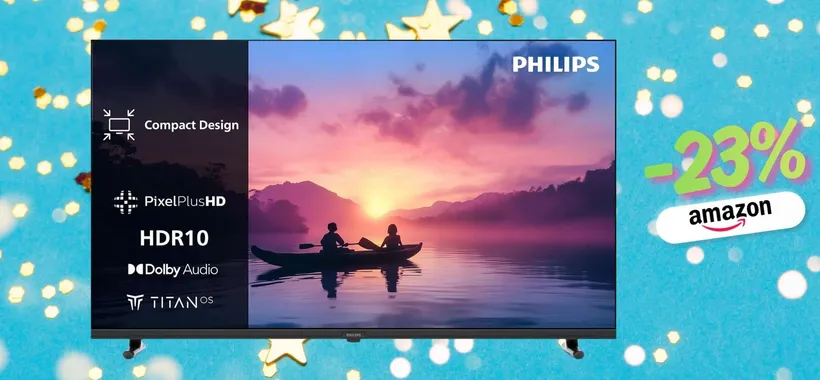 Questa smart TV Philips 24" è perfetta per la cucina: 2K, audio TOP