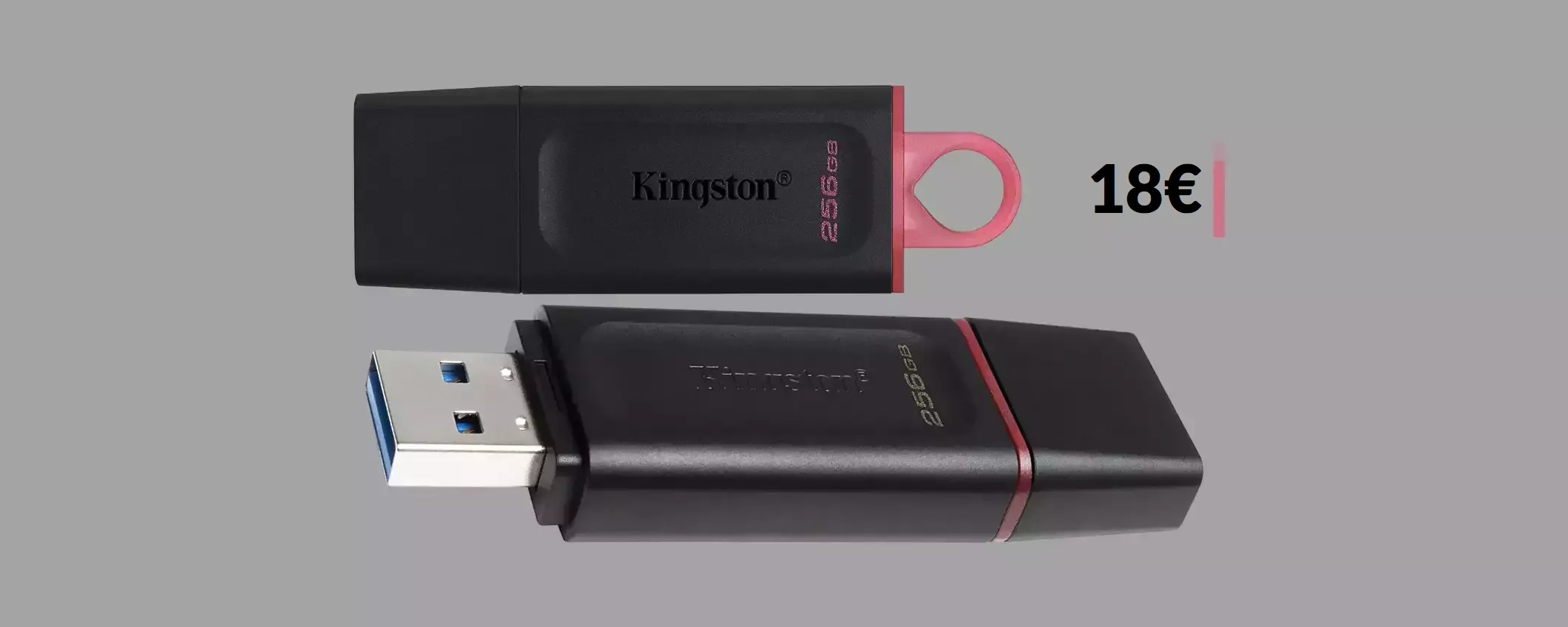 Chiavetta USB 256GB: perfetto mix di spazio e velocità a soli 18€