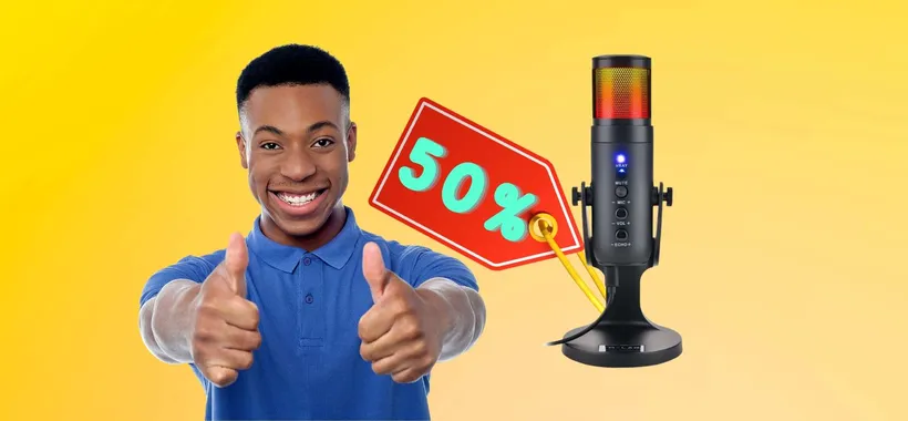 Microfono gaming RGB da tavolo BELLISSIMO: tuo a circa 26€