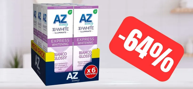 Dentifricio 3DWhite a PREZZO SCORTA su Amazon (-64%)