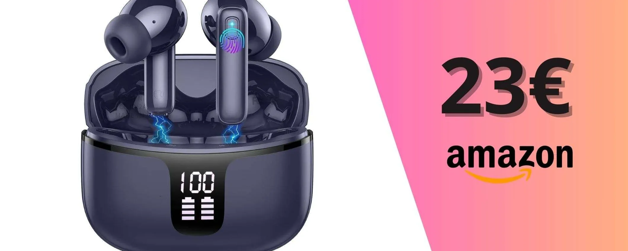 Auricolari Bluetooth 5.3 a soli 23,99€: cuffie wireless con OFFERTA a tempo limitato!