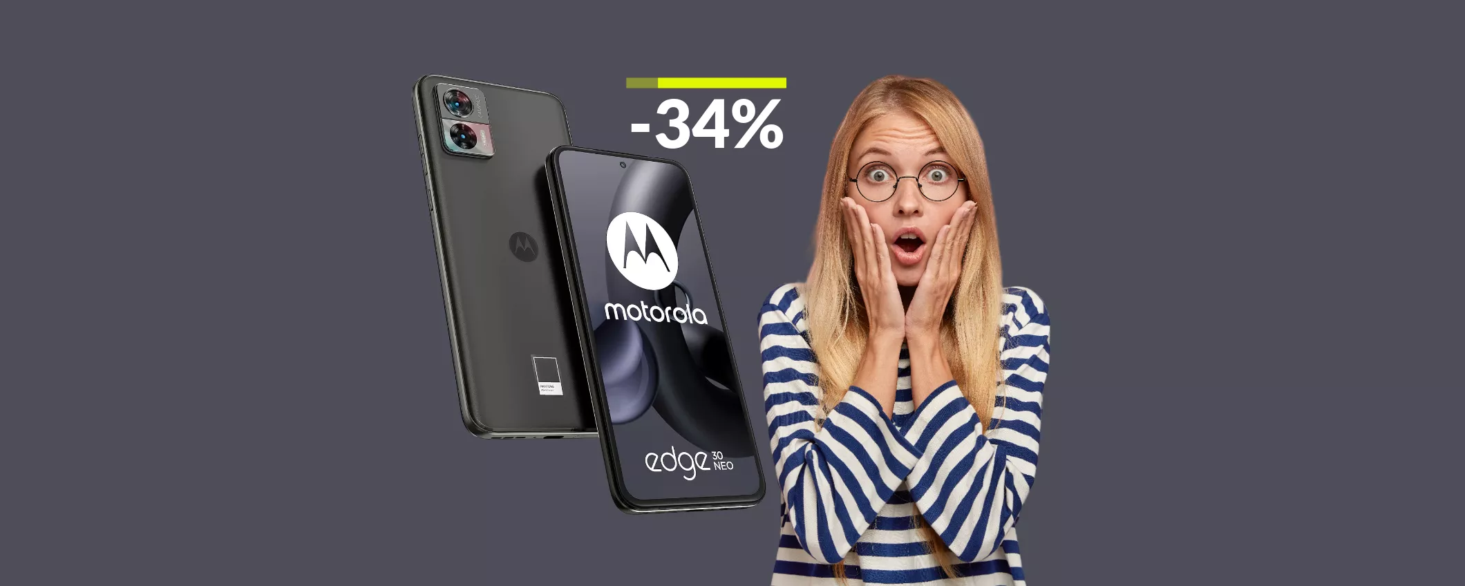 Motorola Edge 30 Neo con display 120Hz e ricarica fulminea (198€)