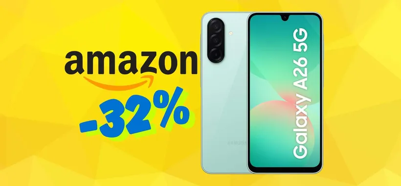 Samsung Galaxy A26 5G è uno dei migliori medio gamma e ora al 32%