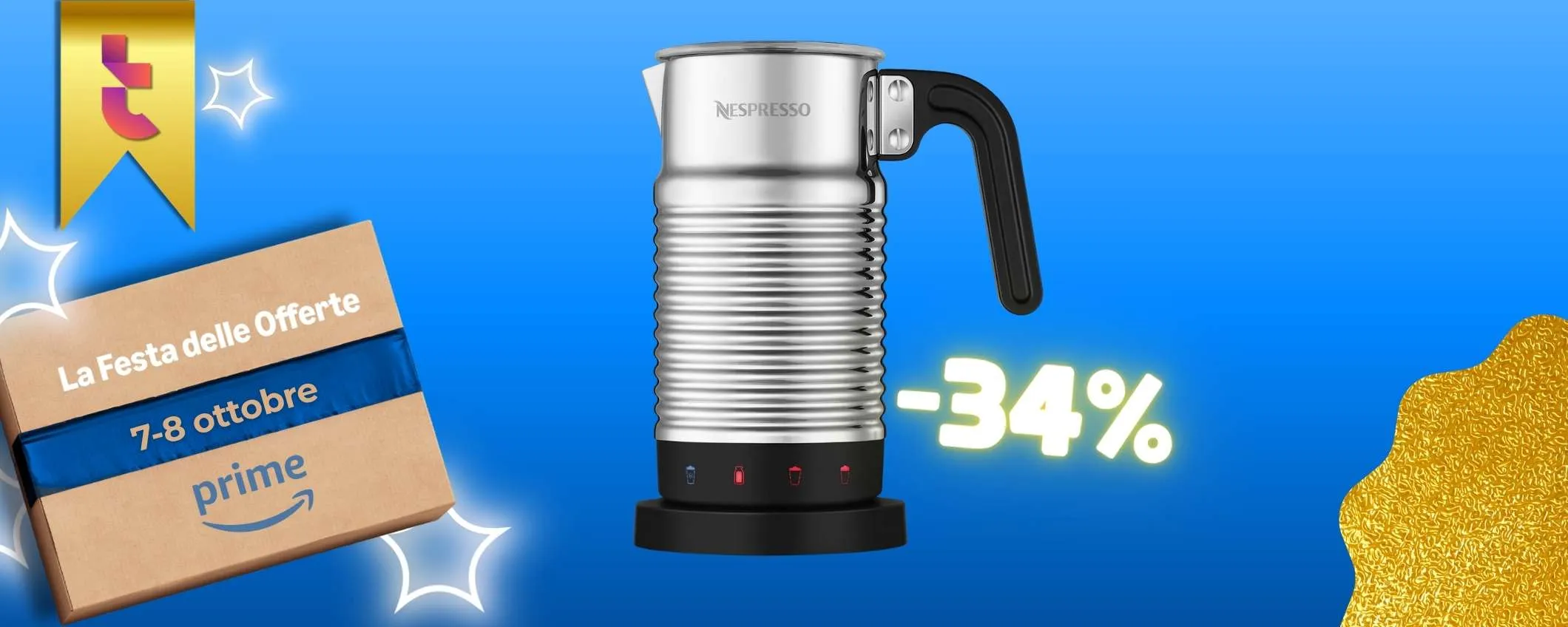 NESPRESSO Aeroccino 4 rende le colazioni come quelle del bar, -34%