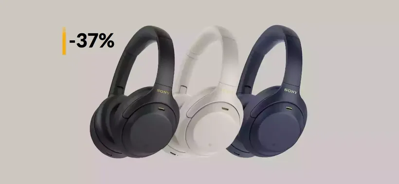 Cuffie Sony con cancellazione del rumore: durano 30 ore (-37%)