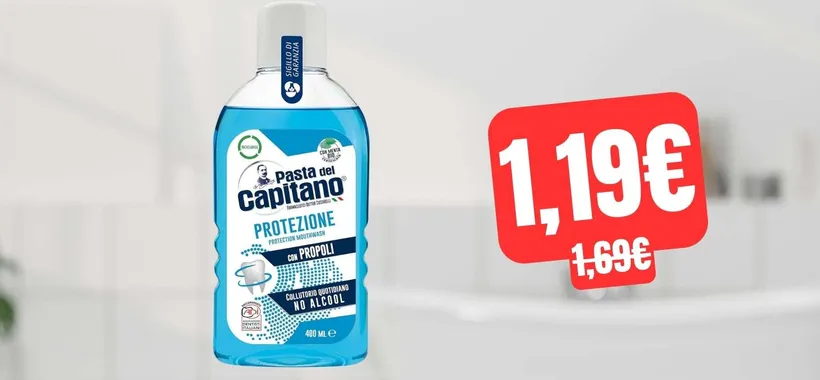 Collutorio Pasta del Capitano: su Amazon è a PREZZO SCORTA (-30%)
