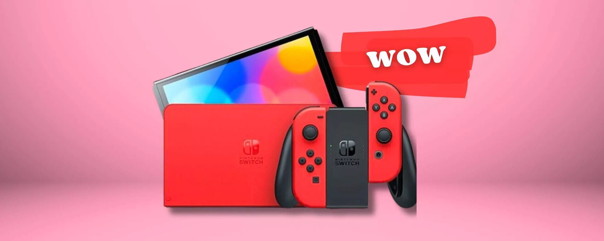 Nintendo Switch OLED ed. Super Mario sotto i 300€ da prendere AL VOLO