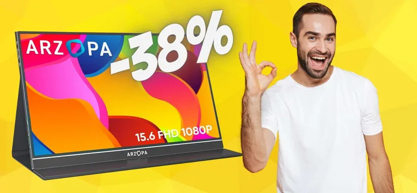Monitor portatile da 15,6" FHD: SPETTACOLARE e costa poco (99€)