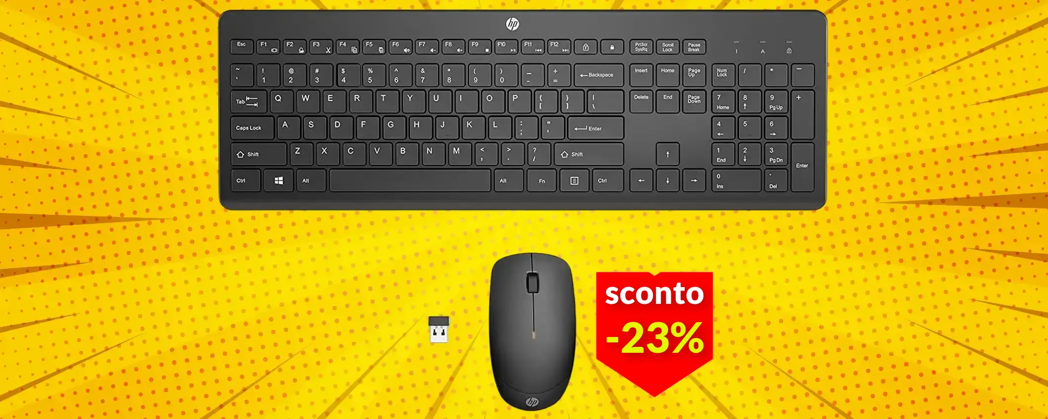 30€ è il prezzo perfetto per la combo con tastiera e mouse wireless HP