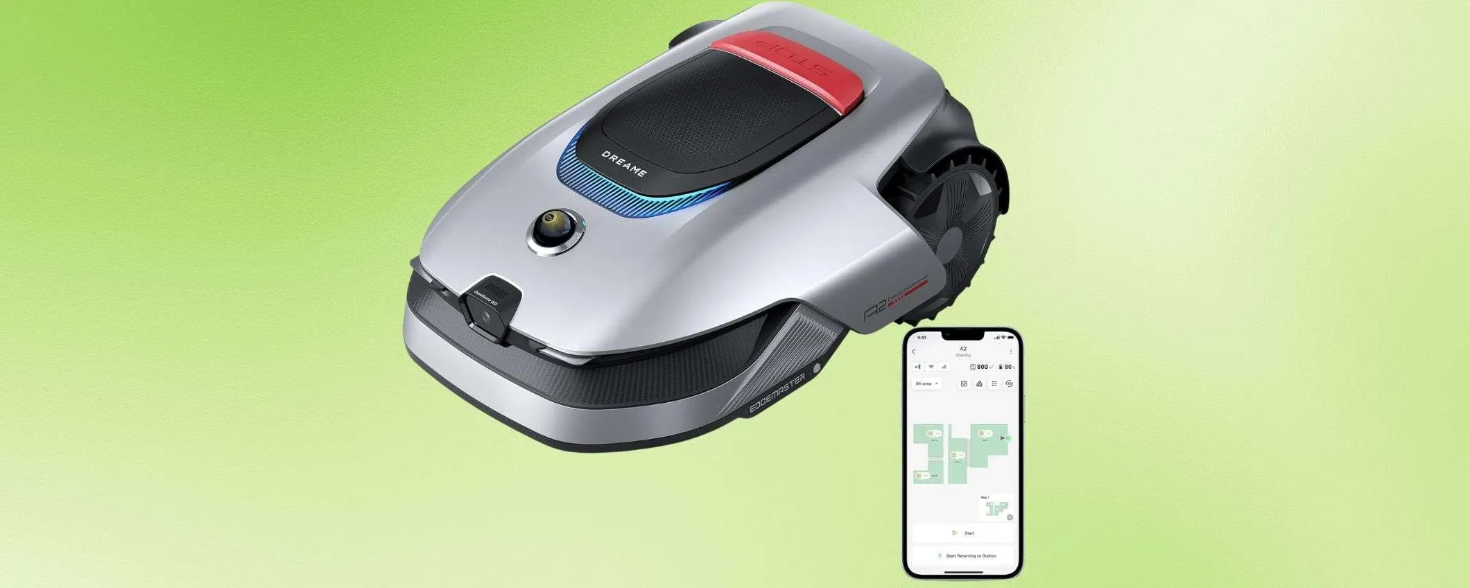 Robot tagliaerba Dreame A2: 300 euro di sconto SUBITO su Amazon