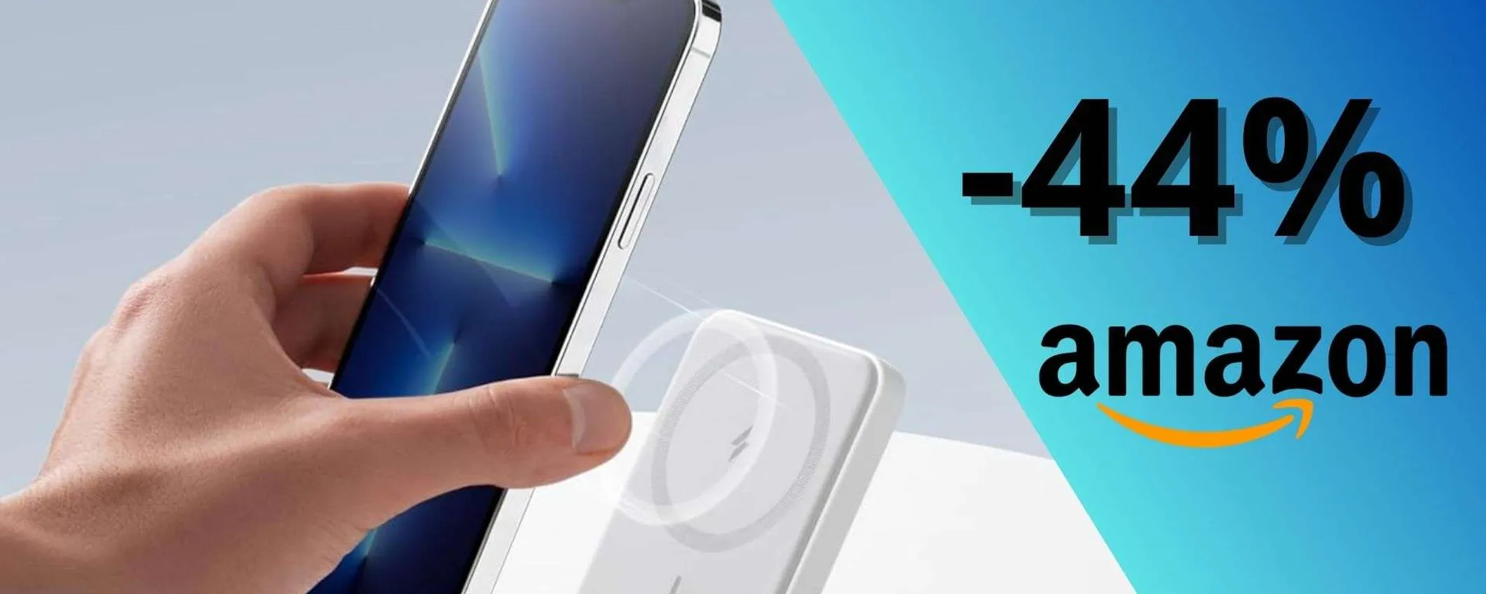 Anker 622 MagGo: power bank magnetico per iPhone a soli €27,99 su Amazon