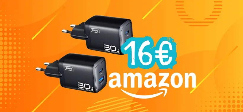 Caricatore USB da 30W: 2 a soli 16€ su Amazon, è l'offerta del giorno