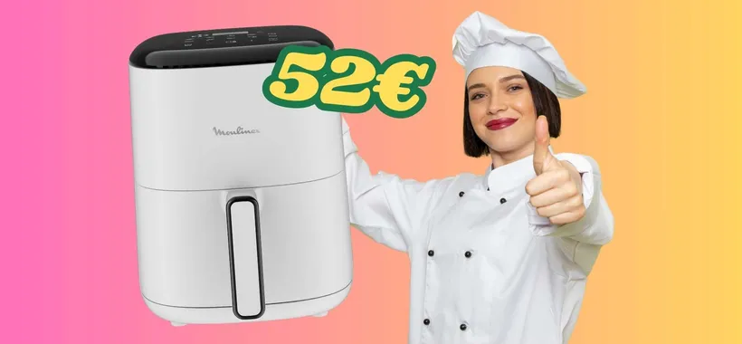 La friggitrice ad aria con il migliore rapporto qualità prezzo è questa Moulinex da 3L