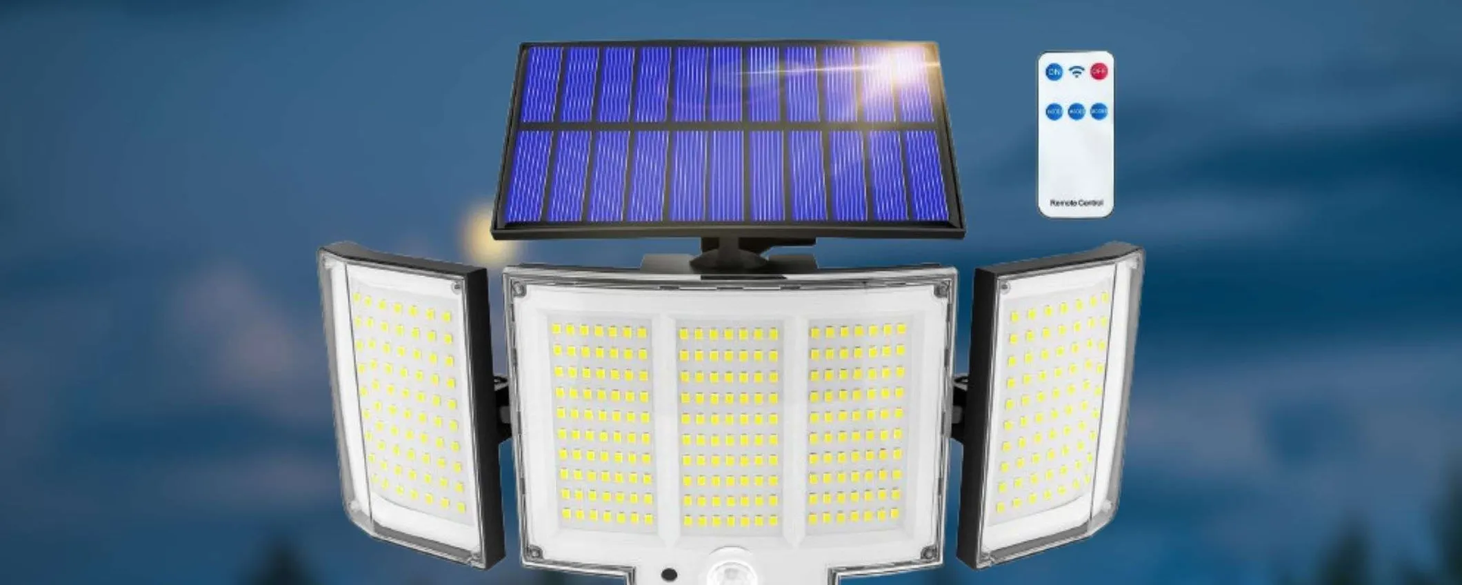 Faro solare POTENTISSIMO: 348 LED ad alta intensità a prezzo SHOCK (13,29€)
