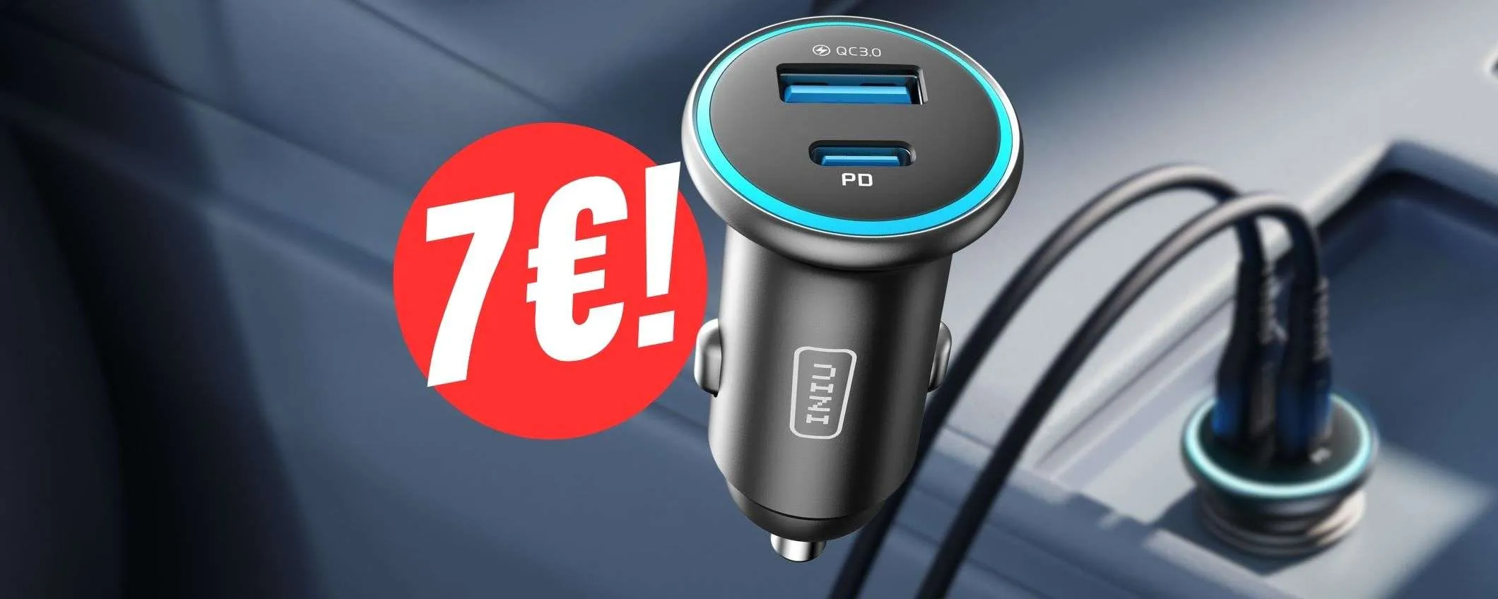 Con soli 7€ potrai caricare il tuo smartphone anche in AUTO!