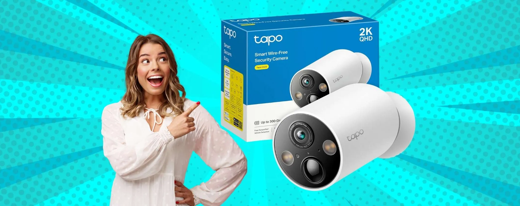 Tapo C425: telecamera WiFi con allarme e sensore di movimento oggi in offerta