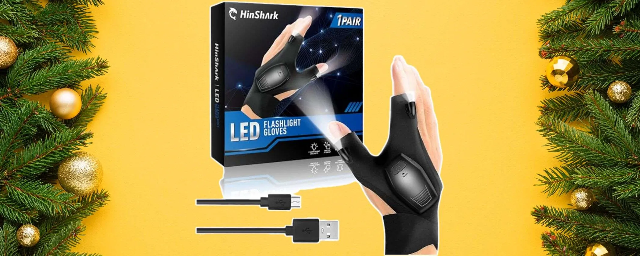 Guanti con LED ricaricabili a 11,99€: l'idea regalo originale per papà