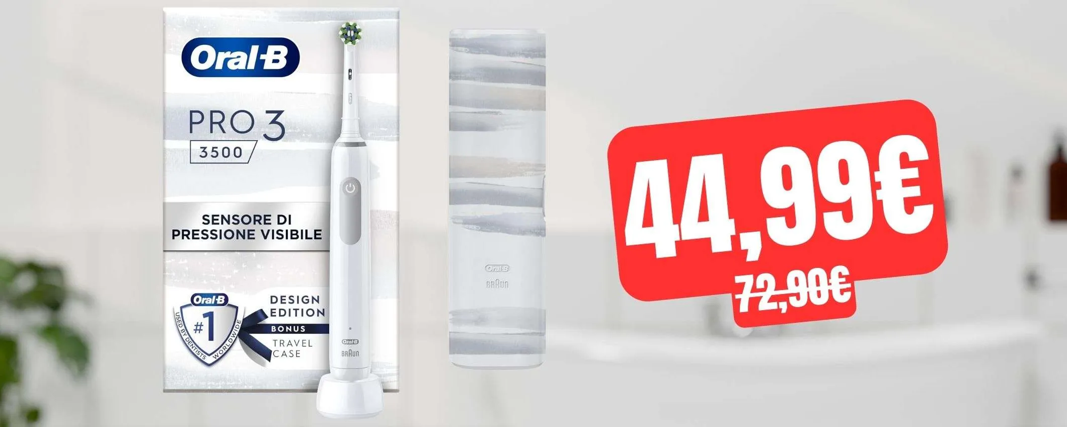 Spazzolino elettrico Oral-B Pro 3: STREPITOSO SCONTO LAMPO su Amazon (-38%)