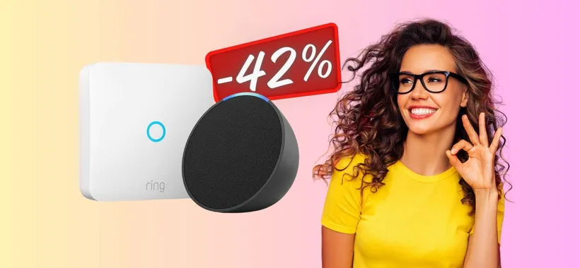 Echo Pop + Ring Intercom a PREZZO SHOCK, casa domotica al 42% in MENO