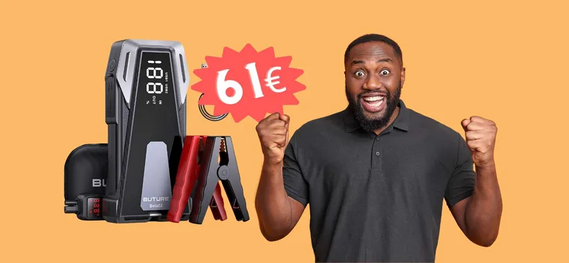 Avviatore batteria auto in DOPPIO SCONTO su Amazon a 61€